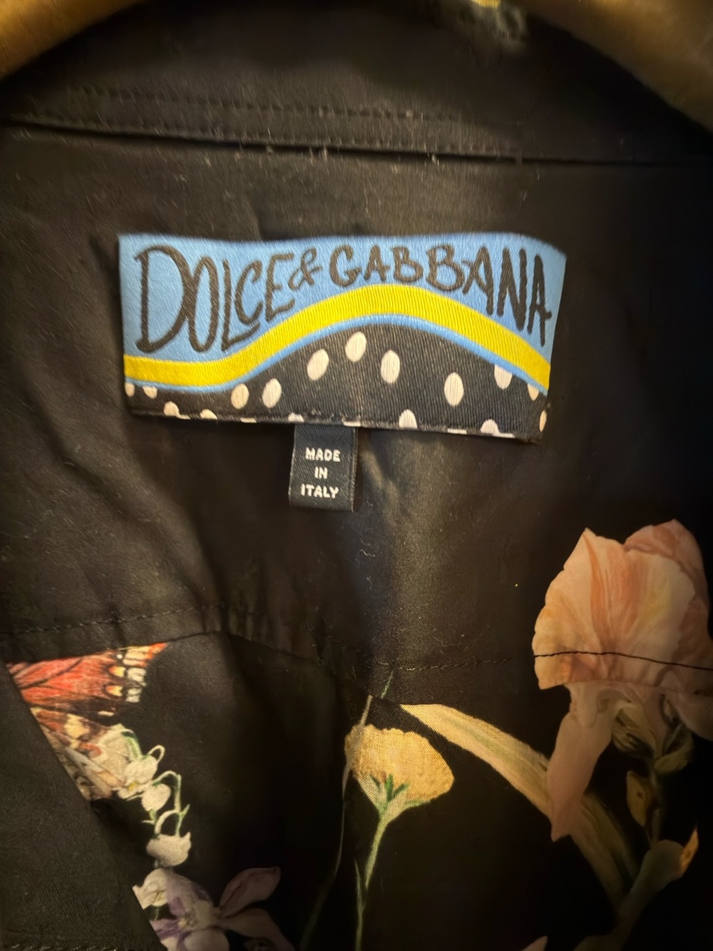 Dolce & Gabbana Black Floral Jacket with Rabbit Motif and Colorful Trim - Picture 2 of 7